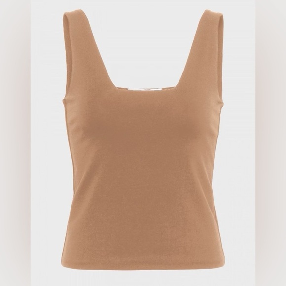 Vince SQUARE NK STRECTH TANK Camel - Picture 4 of 9